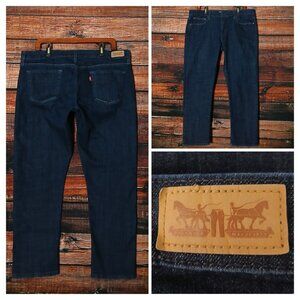 Levis Jeans Size 33 16 Boyfriend Skinny Ankle Dark Wash Denim Stretch